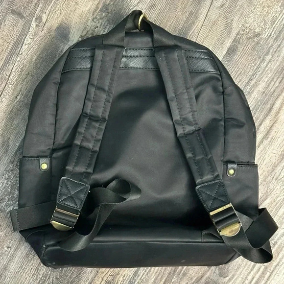 Adrienne Vittadini black nylon backpack and/or diaper bag adjustable straps - Picture 3 of 6